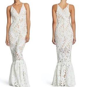 Dress the Population Brooke Crochet Palm Gown